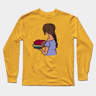 Girl holding Books Long Sleeve T-Shirt